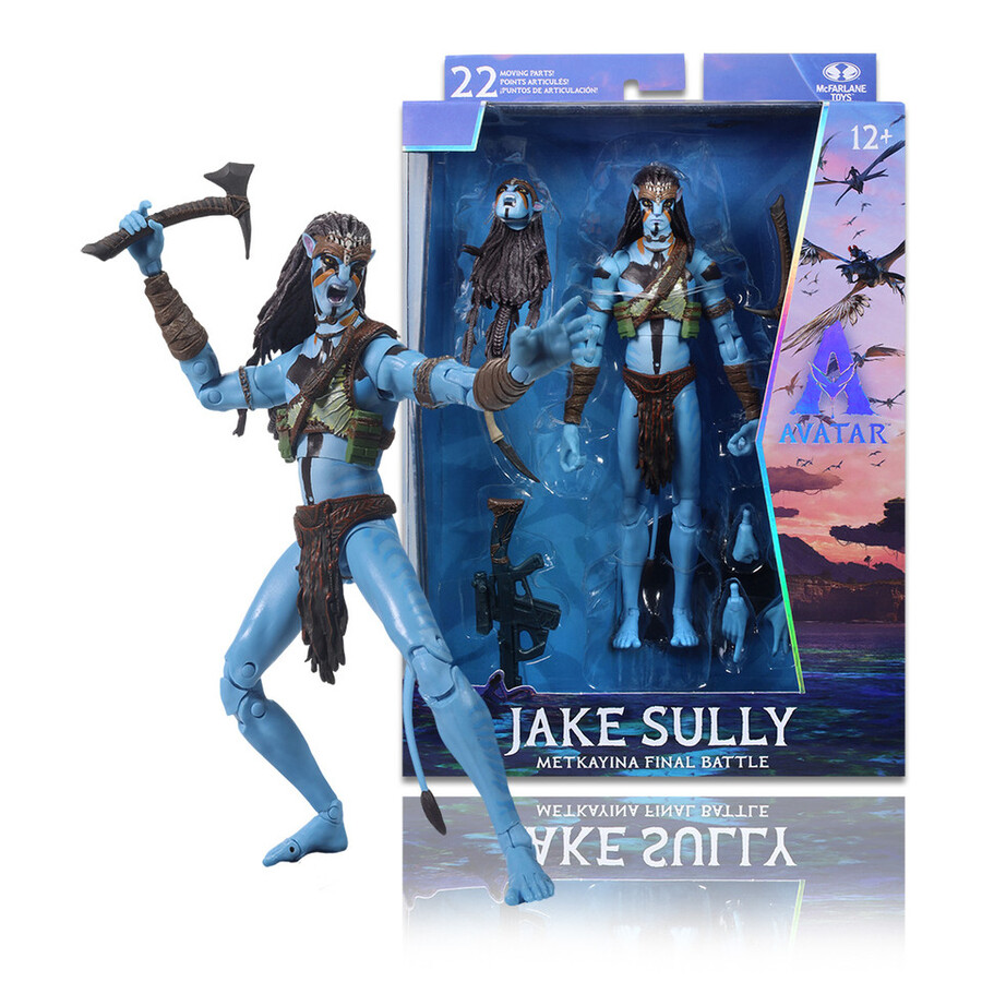 figurine jake sully dans la bataille finale de metkayina avatar feu et cendres 7 pouces