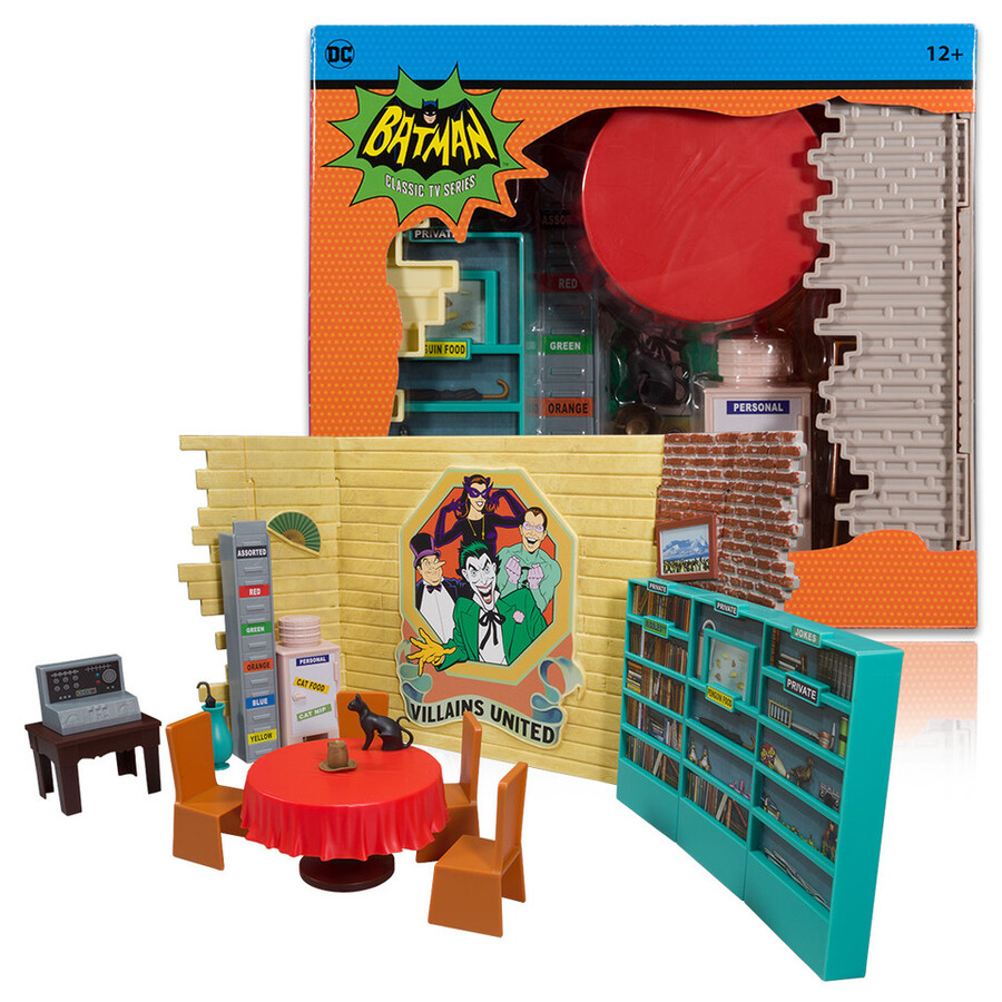coffret de jeu « le repaire des méchants » dc retro batman 66