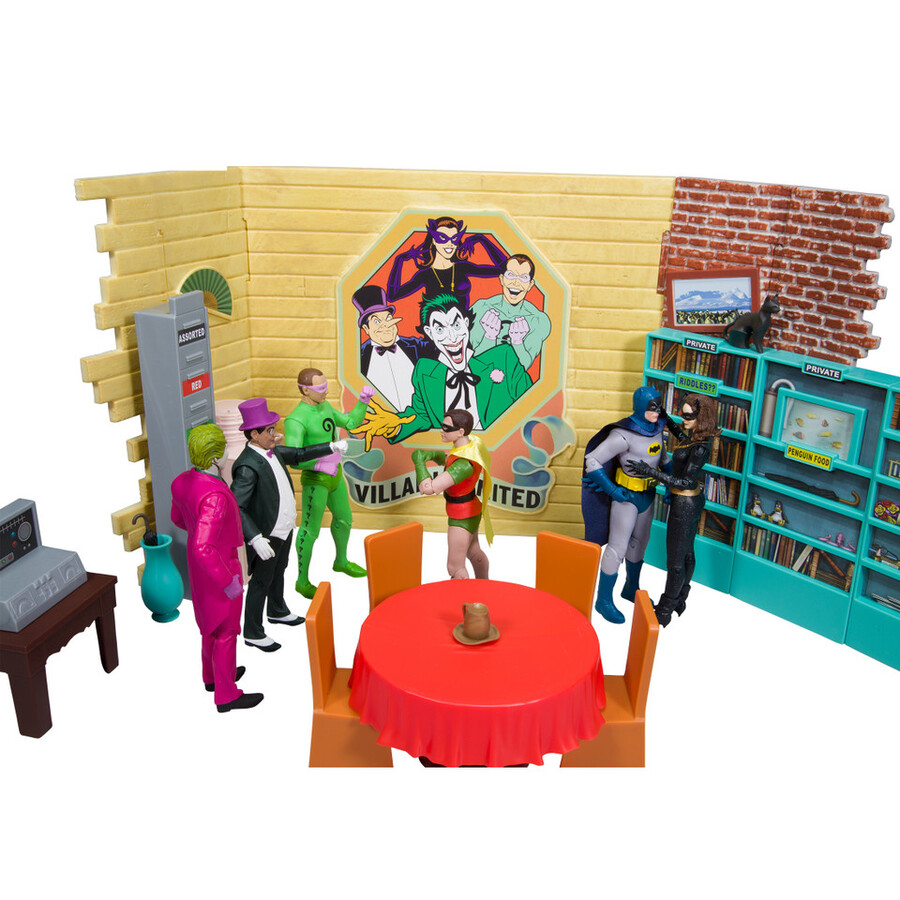coffret de jeu « le repaire des méchants » dc retro batman 66