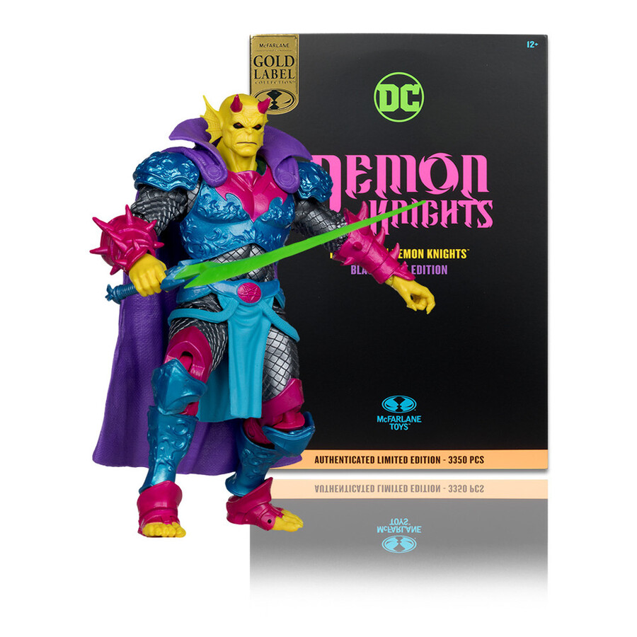 figurine exclusive demon demon knights black light edition gold label 7