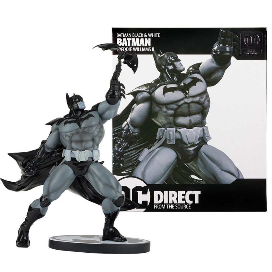 batman noir et blanc - batman par freddie williams ii statue en résine de 18 cm