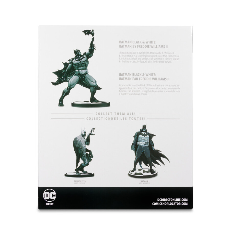 batman noir et blanc - batman par freddie williams ii statue en résine de 18 cm