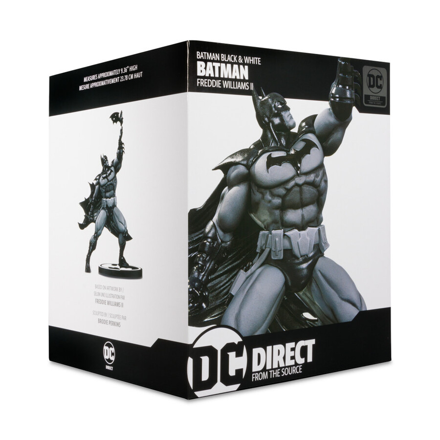 batman noir et blanc - batman par freddie williams ii statue en résine de 18 cm