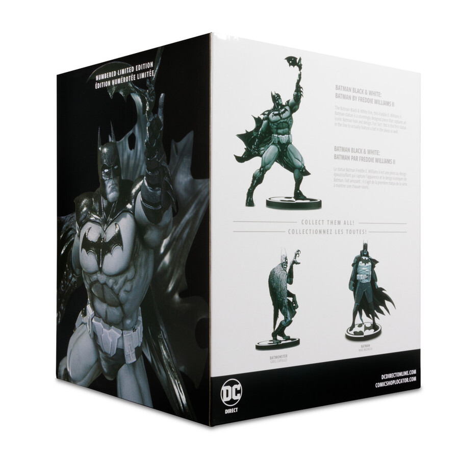 batman noir et blanc - batman par freddie williams ii statue en résine de 18 cm