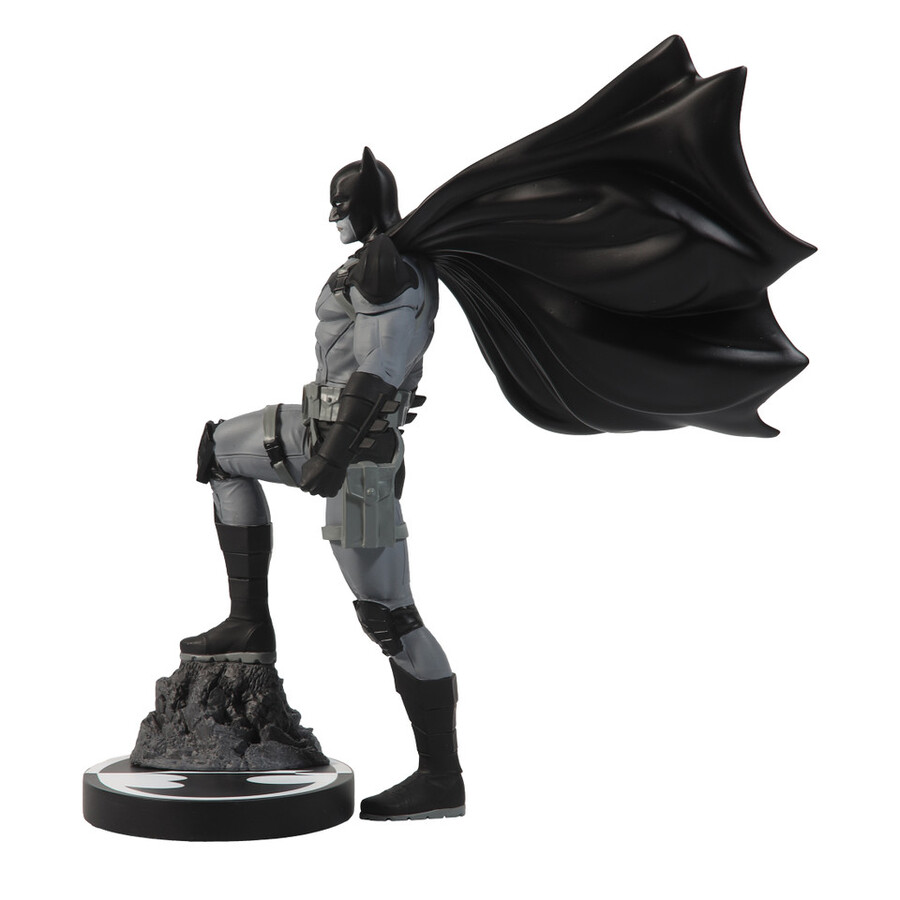 statue en résine batman black white - batman par mitch gerads dc direct