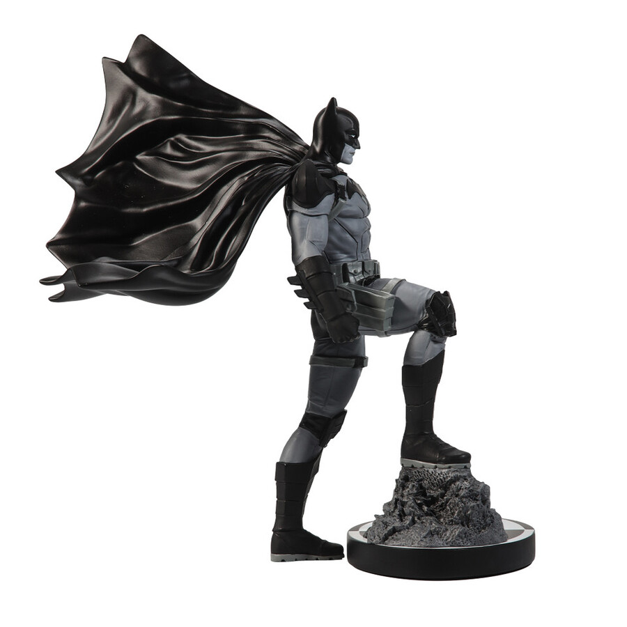 statue en résine batman black white - batman par mitch gerads dc direct