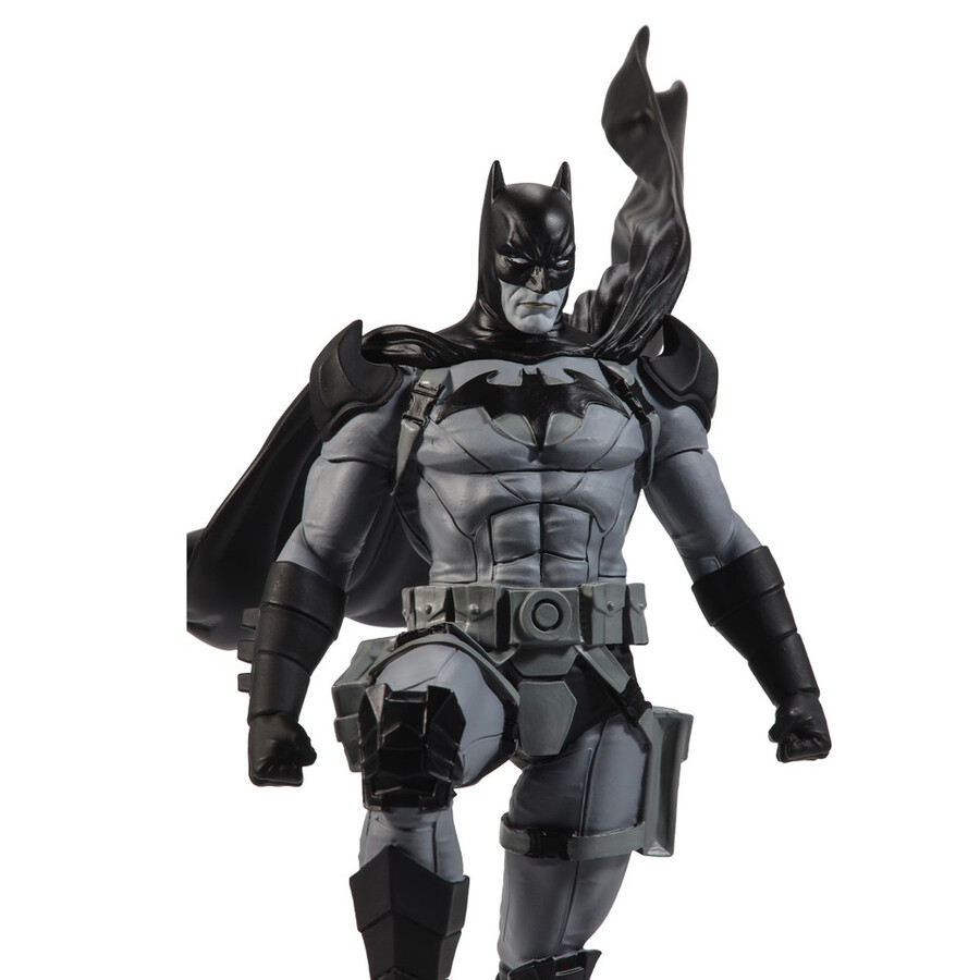 statue en résine batman black white - batman par mitch gerads dc direct