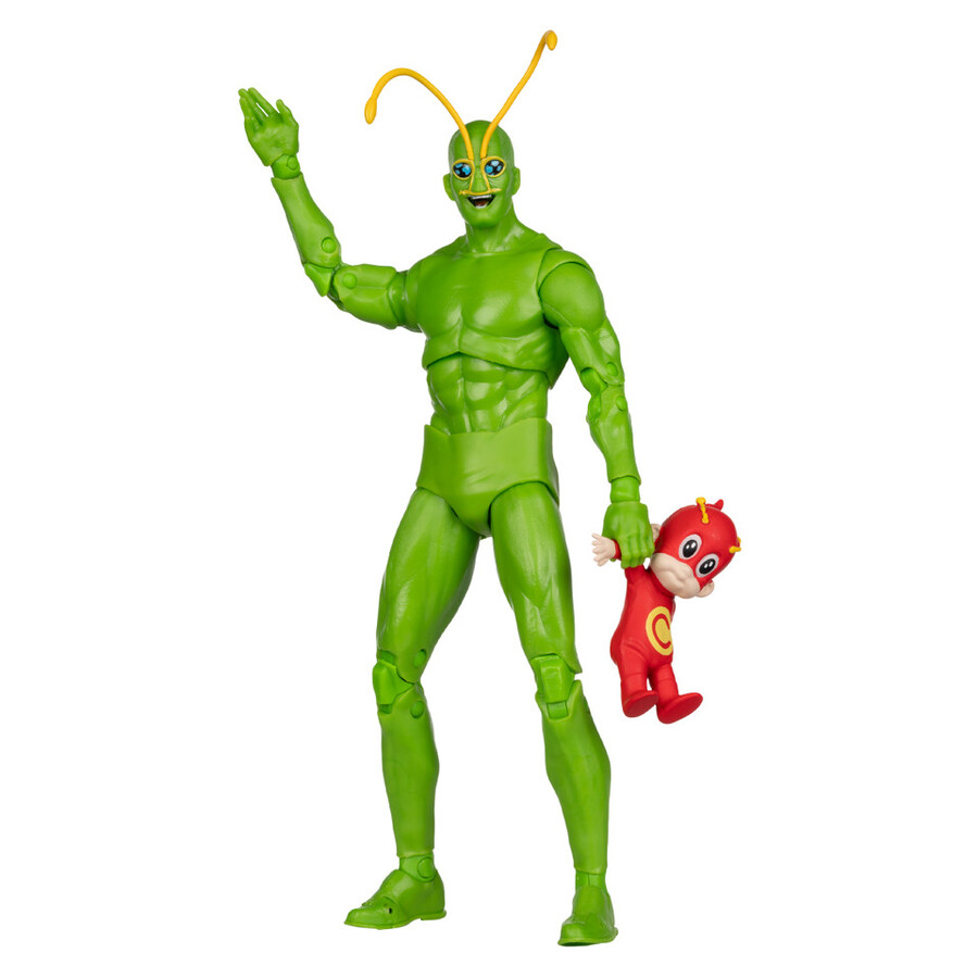 pack de 3 figurines de 18 cm booster gold futures end mr. freeze et ambush bug dc classic.