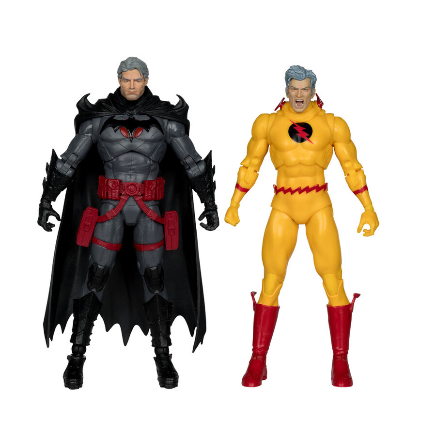 figurine batman contre professeur zoom flashpoint série autograph gold label lot de 2 18 cm