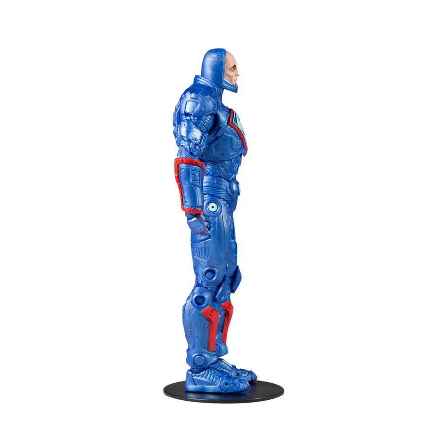 lex luthor avec combinaison de puissance verte et combinaison de puissance bleue lot de 2 figurines de 18 cm