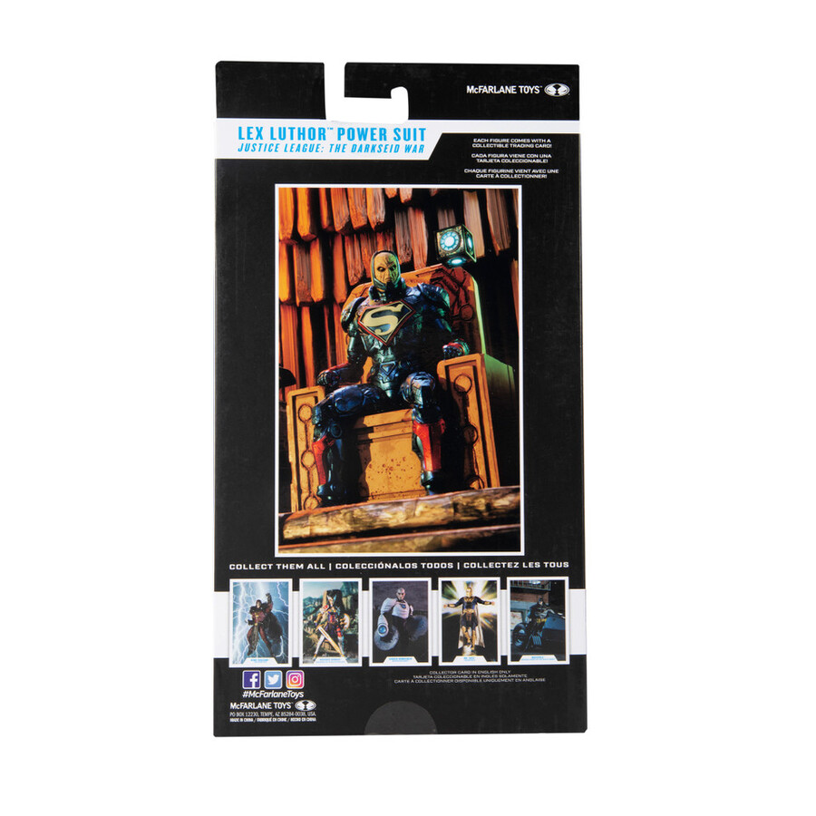 lex luthor avec combinaison de puissance verte et combinaison de puissance bleue lot de 2 figurines de 18 cm