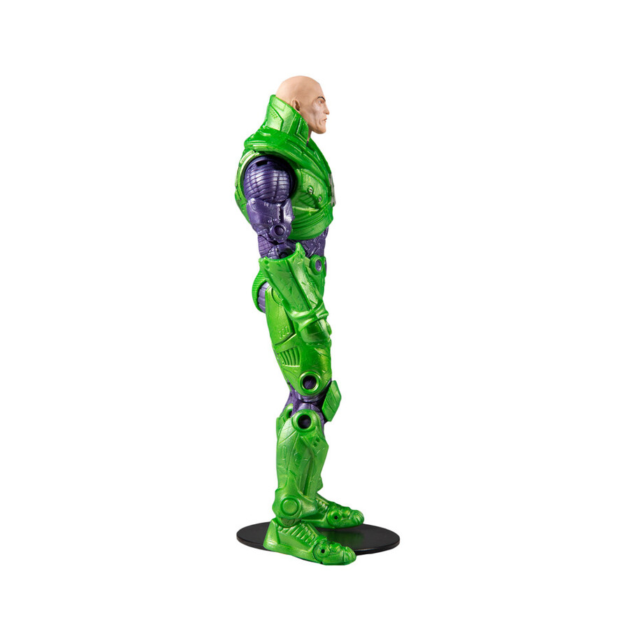 lex luthor avec combinaison de puissance verte et combinaison de puissance bleue lot de 2 figurines de 18 cm