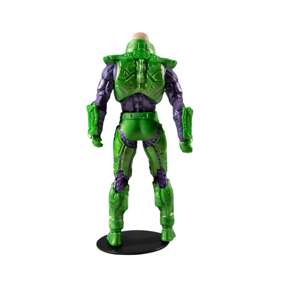 lex luthor avec combinaison de puissance verte et combinaison de puissance bleue lot de 2 figurines de 18 cm