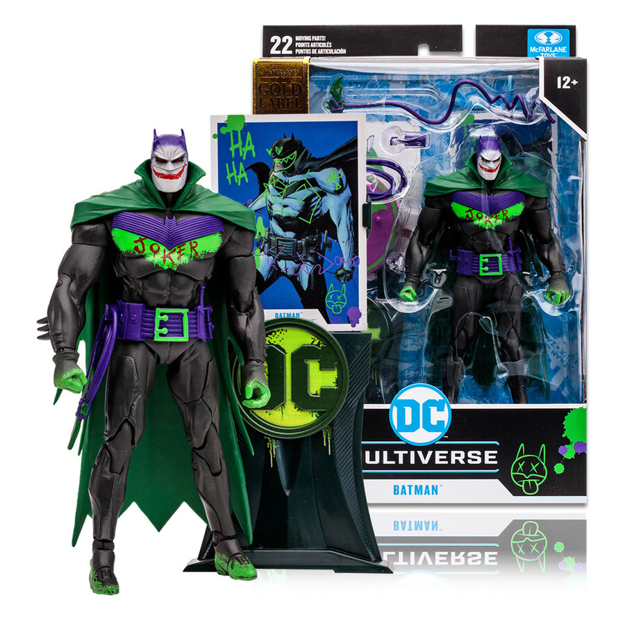 figurine batman white knight jokerized gold label dc multiverse 7