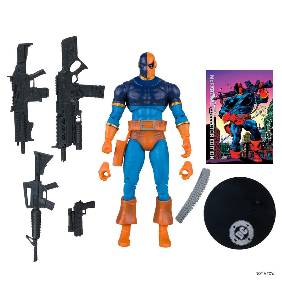 coffret collector mcfarlane 3 figurines de 18 cm mirror master flash metron new gods deathstroke deathstroke terminator