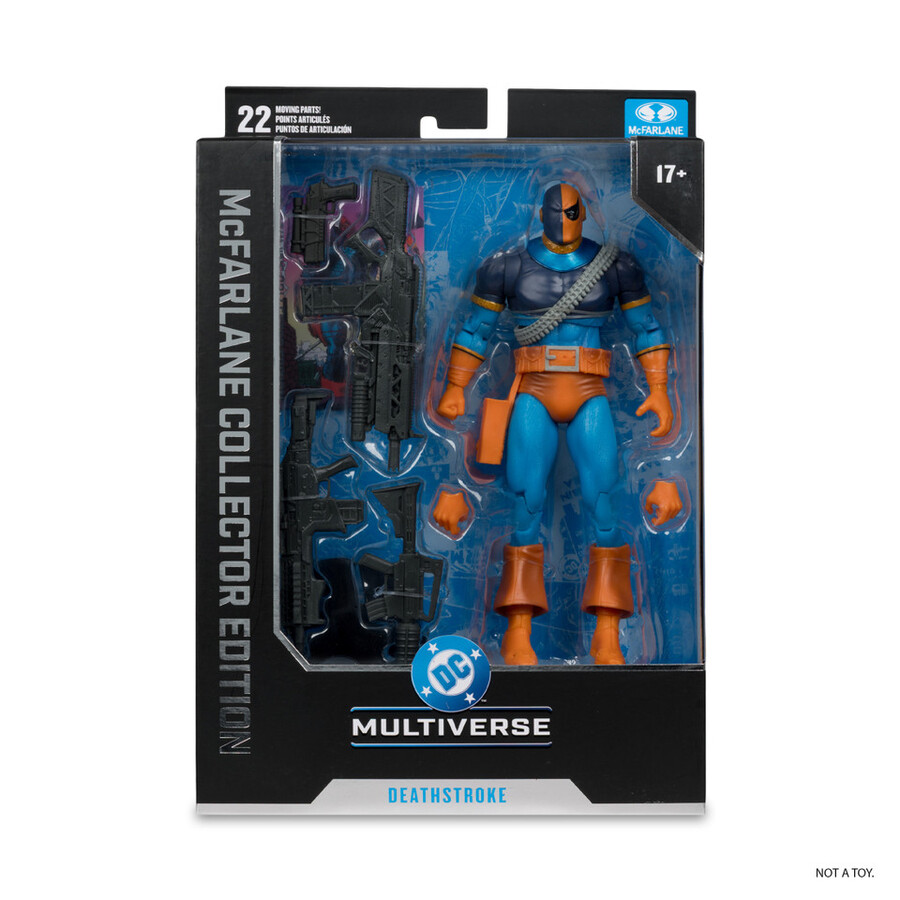 coffret collector mcfarlane 3 figurines de 18 cm mirror master flash metron new gods deathstroke deathstroke terminator