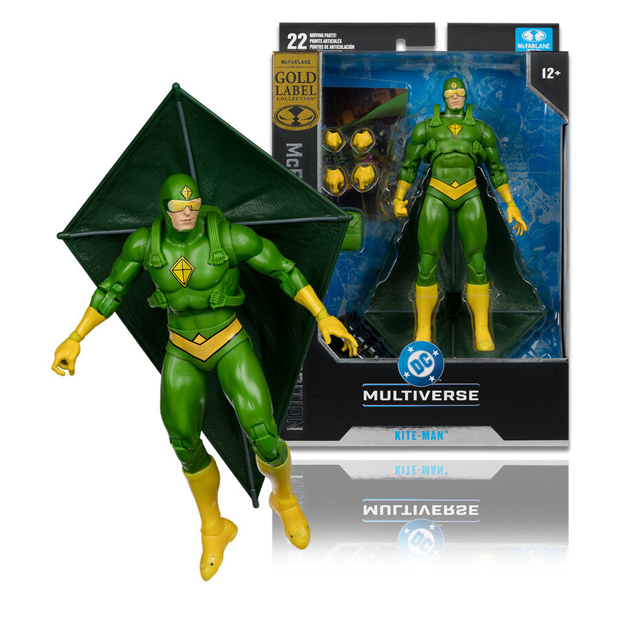 figurine kite-man ennemis de batman mcfarlane Édition collector Étiquette or 7