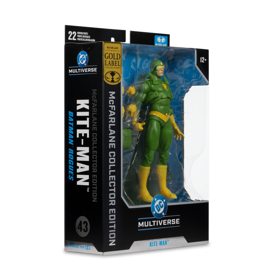 figurine kite-man ennemis de batman mcfarlane Édition collector Étiquette or 7