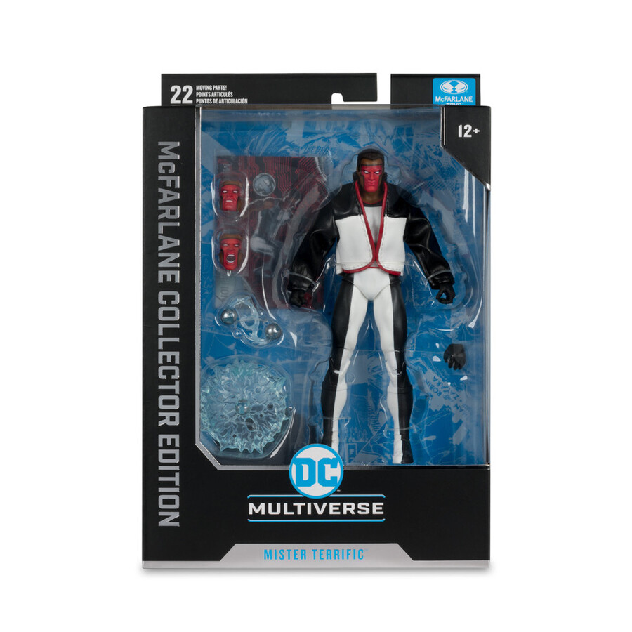 coffret collector mcfarlane 4 figurines de 18 cm green lantern simon baz grid forever evil mister terrific jsa et superman superman film de 1978.