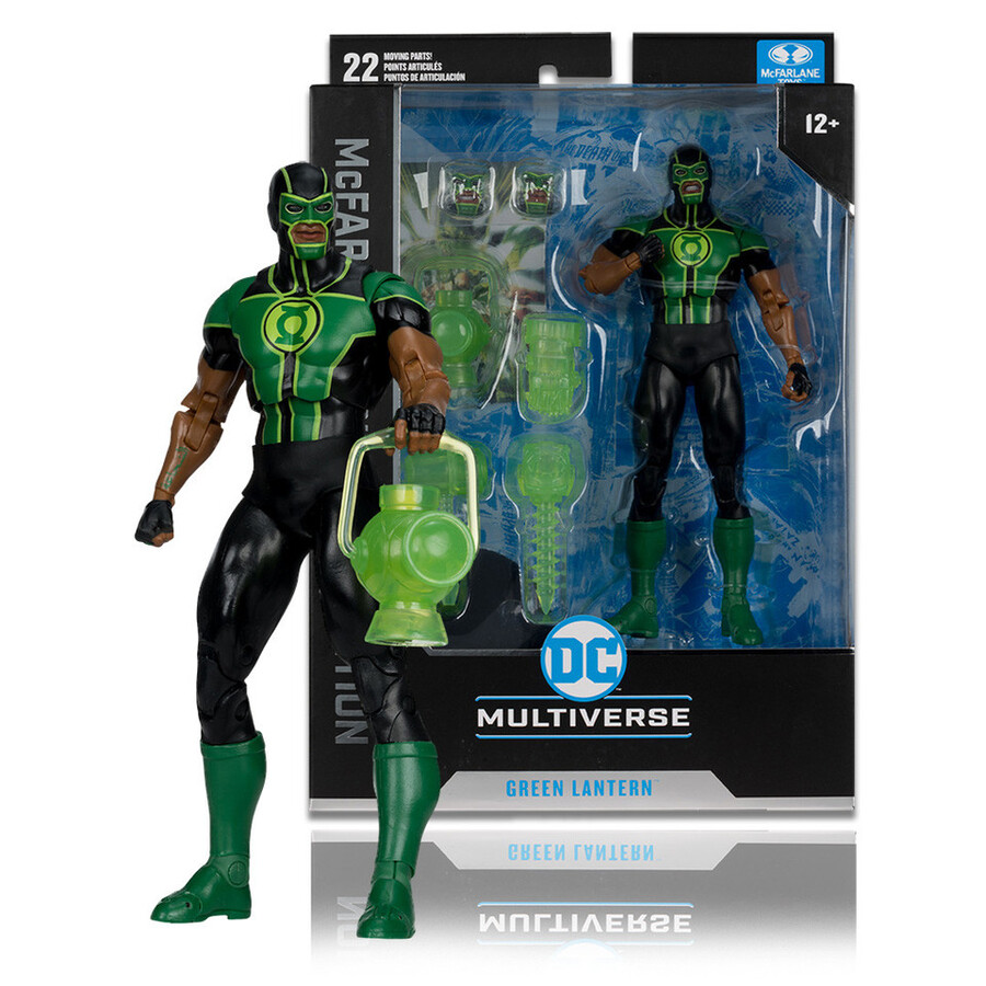 coffret collector mcfarlane de 5 figurines de 18 cm green lantern simon baz green lantern simon baz autograph gold label grid forever evil mister terrific jsa superman superman film de 1978