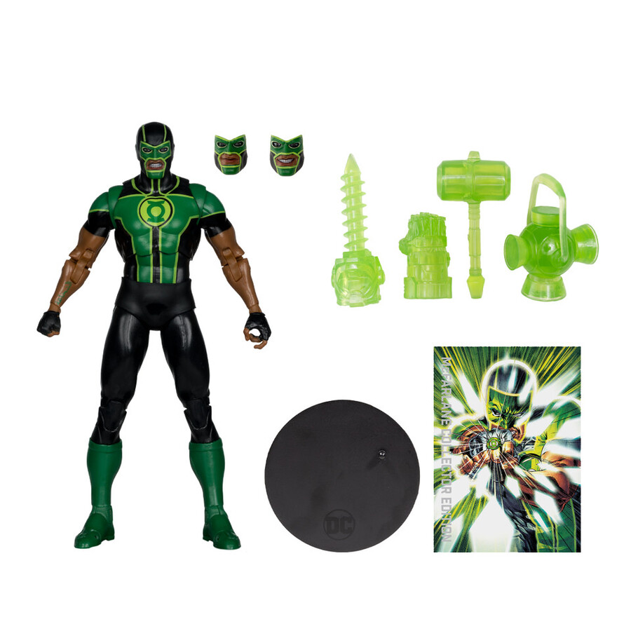 coffret collector mcfarlane de 5 figurines de 18 cm green lantern simon baz green lantern simon baz autograph gold label grid forever evil mister terrific jsa superman superman film de 1978