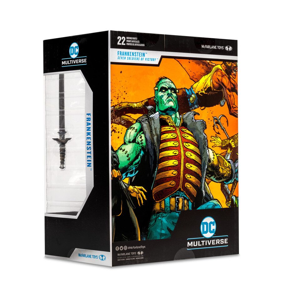 figurine géante frankenstein dc multiverse les sept soldats de la victoire