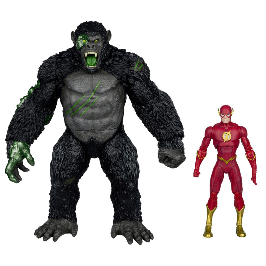 titano contre flash dc multiverse - pack de 2 figurines de 18 cm