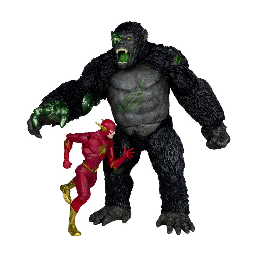 titano contre flash dc multiverse - pack de 2 figurines de 18 cm