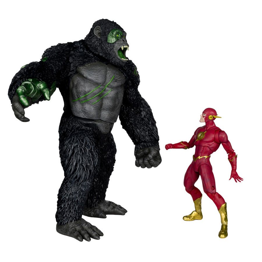titano contre flash dc multiverse - pack de 2 figurines de 18 cm