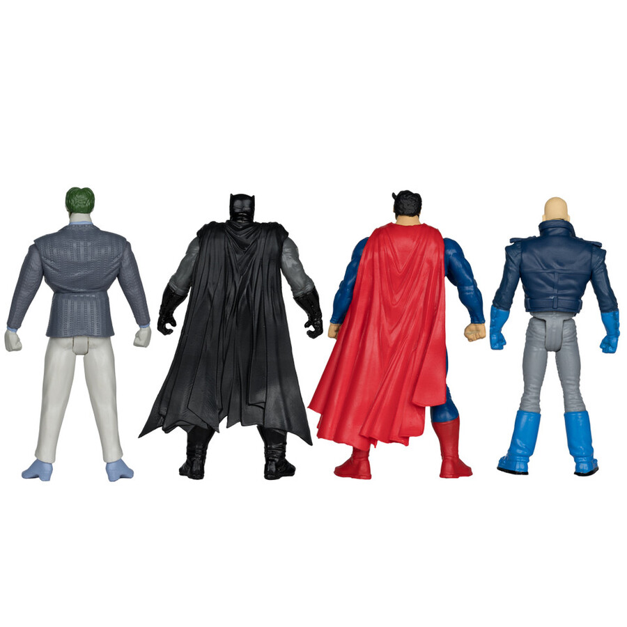 coffret de 4 figurines the dark knight returns dc page punchers gold label 3 avec bd exclusive