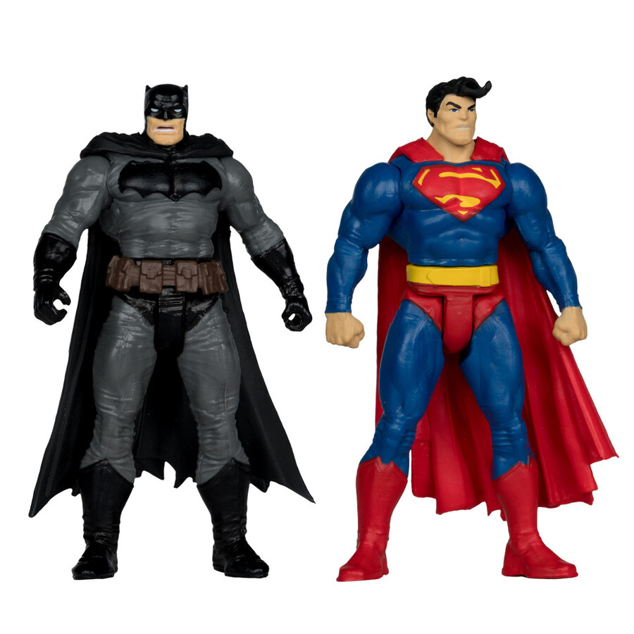 coffret de 4 figurines the dark knight returns dc page punchers gold label 3 avec bd exclusive