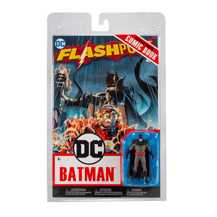 figurine batman avec bd flashpoint dc page punchers de 76 cm