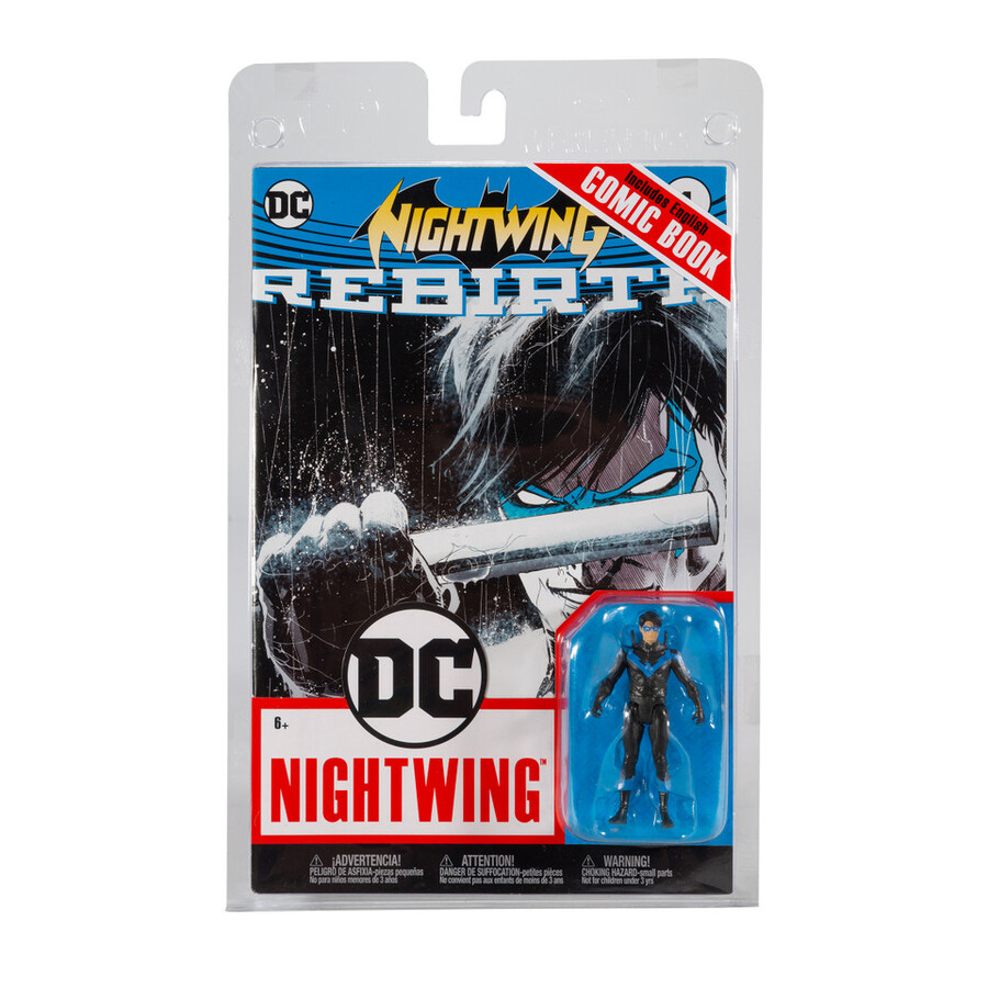 figurine nightwing avec bd dc rebirth dc page punchers de 76 cm