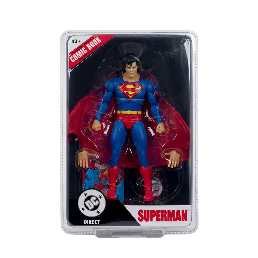 figurine superman dc page punchers zero hour 7 pouces avec bande dessinée