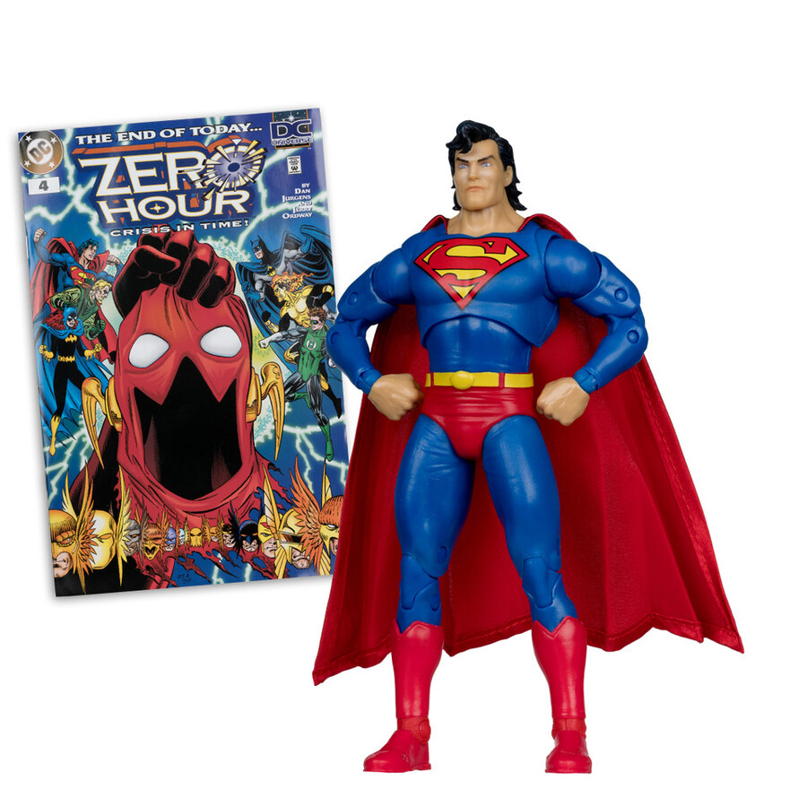 lot de figurines superman zero hourle joker crisis on infinite earths avec bd 2 figurines de 18 cm