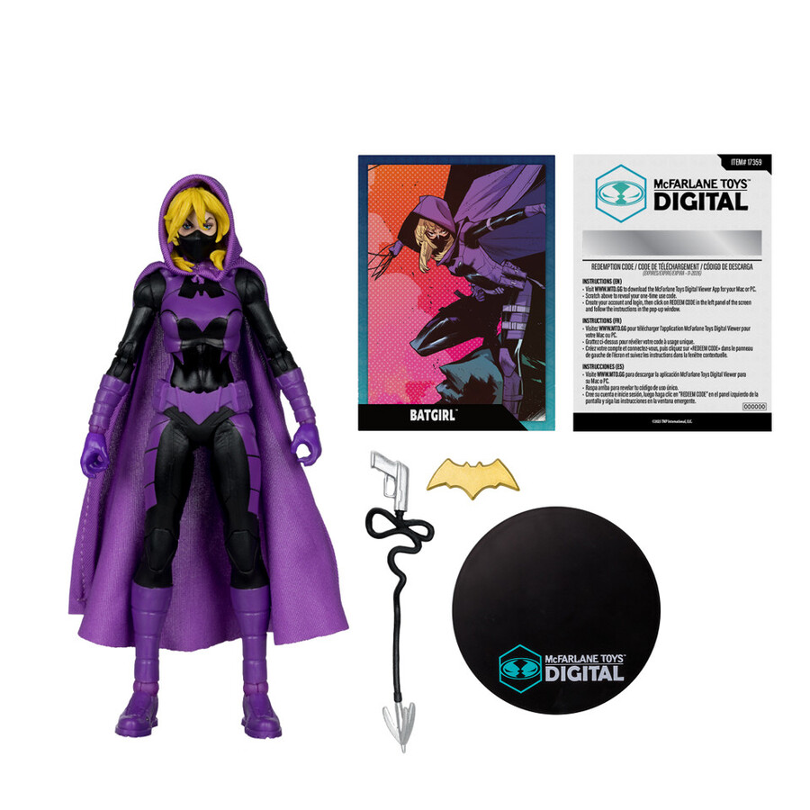 batgirl stephanie brown batman no mans land monarch dc countdown nightwing teen titans - pack de 4 figurines de 18 cm avec objets numériques de collection mcfarlane toys