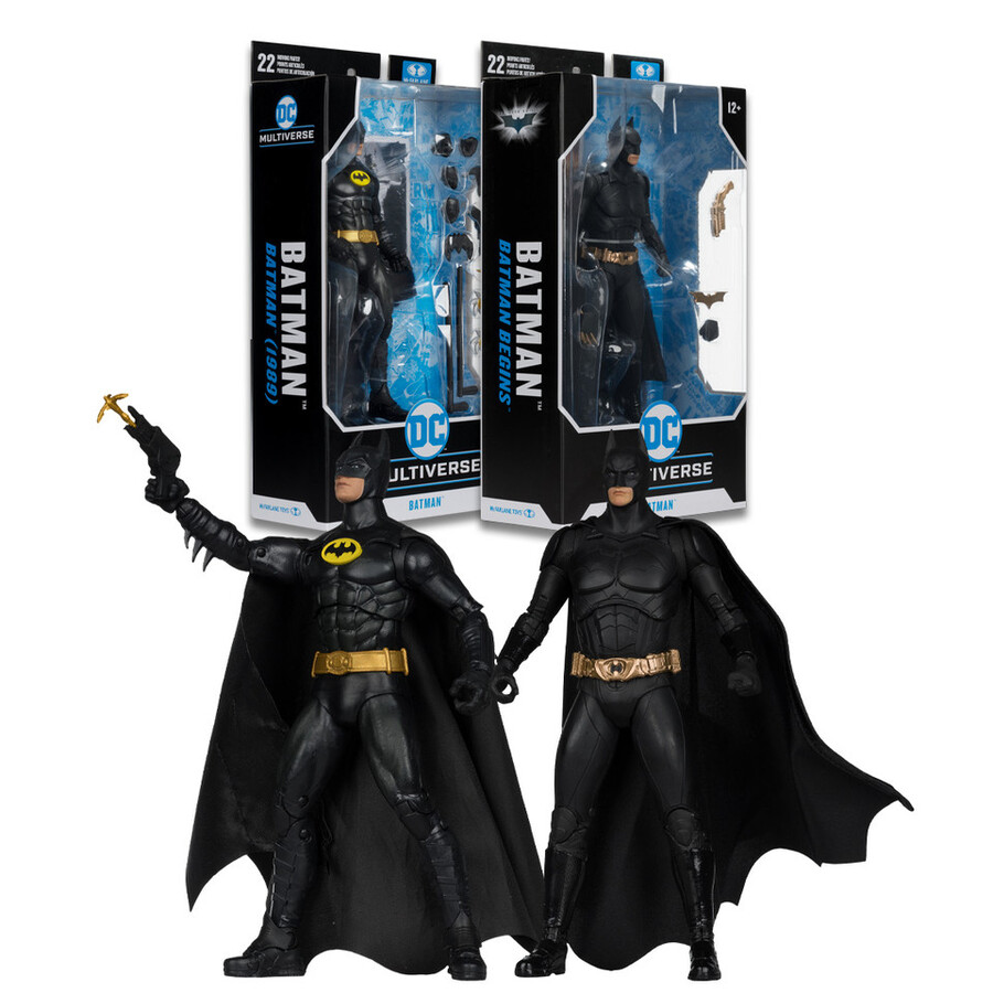 lot de 2 figurines batman batman beginsbatman 1989 de 18 cm