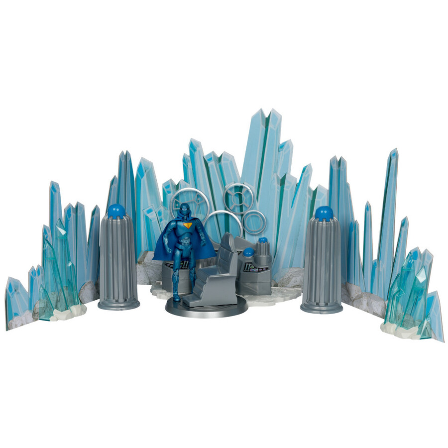 forteresse de solitude quartier général de superman avec robot dc super powers le film superman coffret gold label