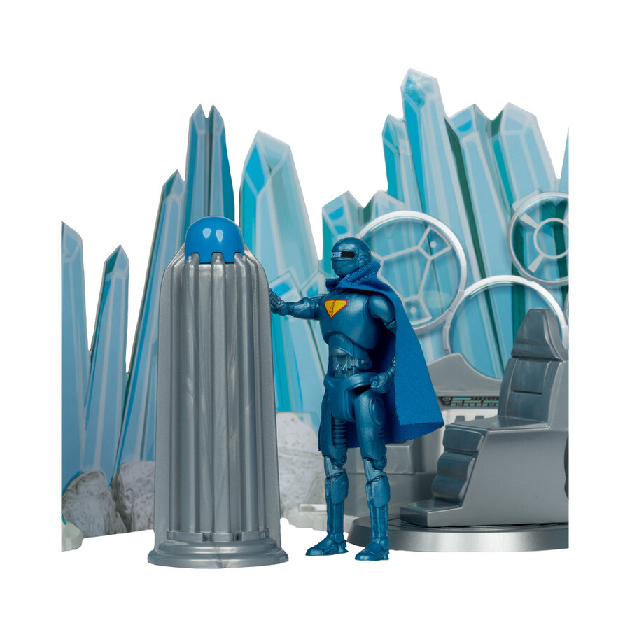 forteresse de solitude quartier général de superman avec robot dc super powers le film superman coffret gold label