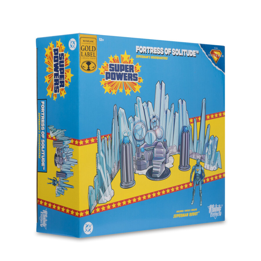 forteresse de solitude quartier général de superman avec robot dc super powers le film superman coffret gold label