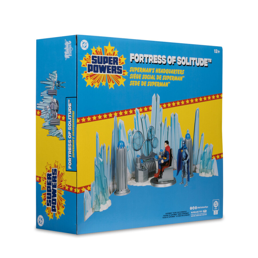 forteresse de solitude quartier général de superman avec robot dc super powers le film superman coffret gold label