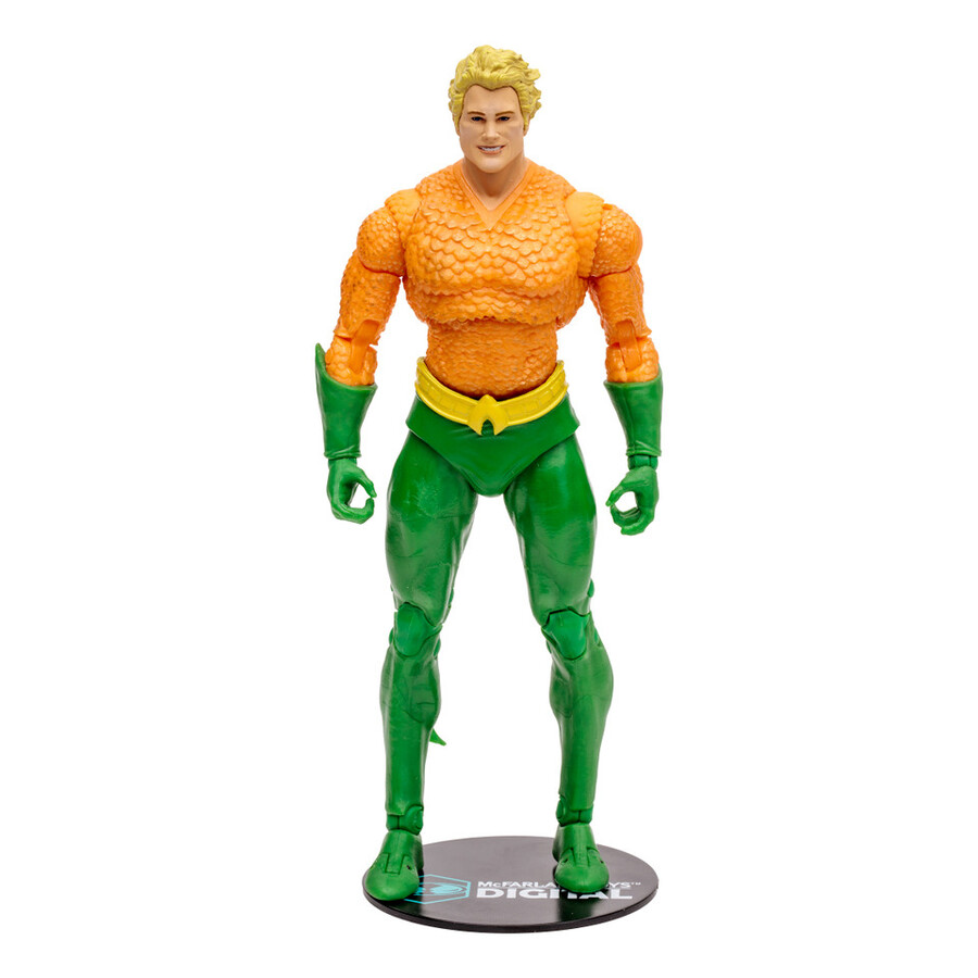 figurine aquaman dc classic de 18 cm avec carte de collection numérique mcfarlane toys
