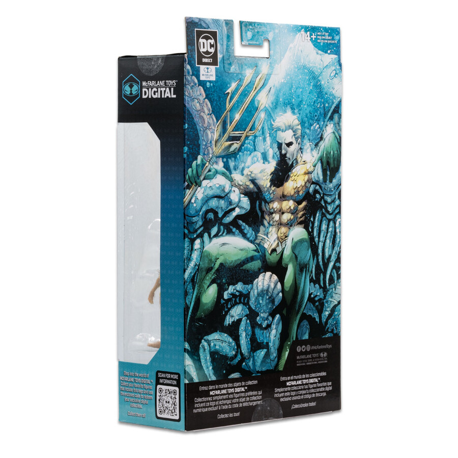 figurine aquaman dc classic de 18 cm avec carte de collection numérique mcfarlane toys