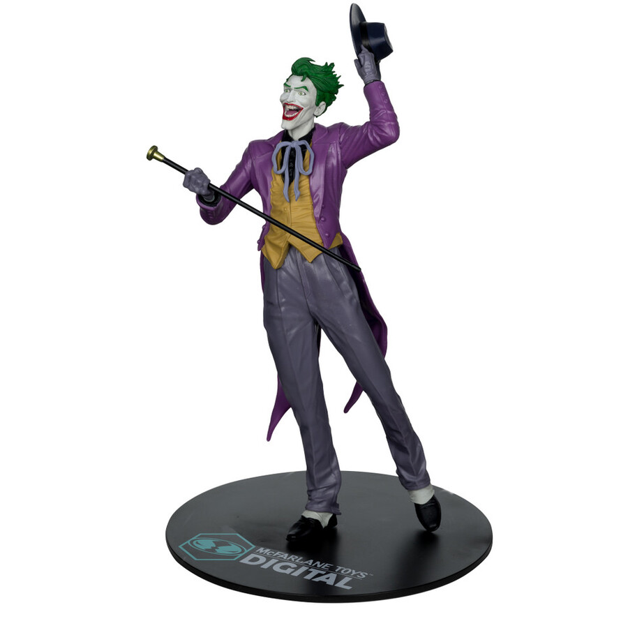 figurine joker de jason fabok les trois jokers à léchelle 16 en pvc avec carte de collection numérique mcfarlane toys