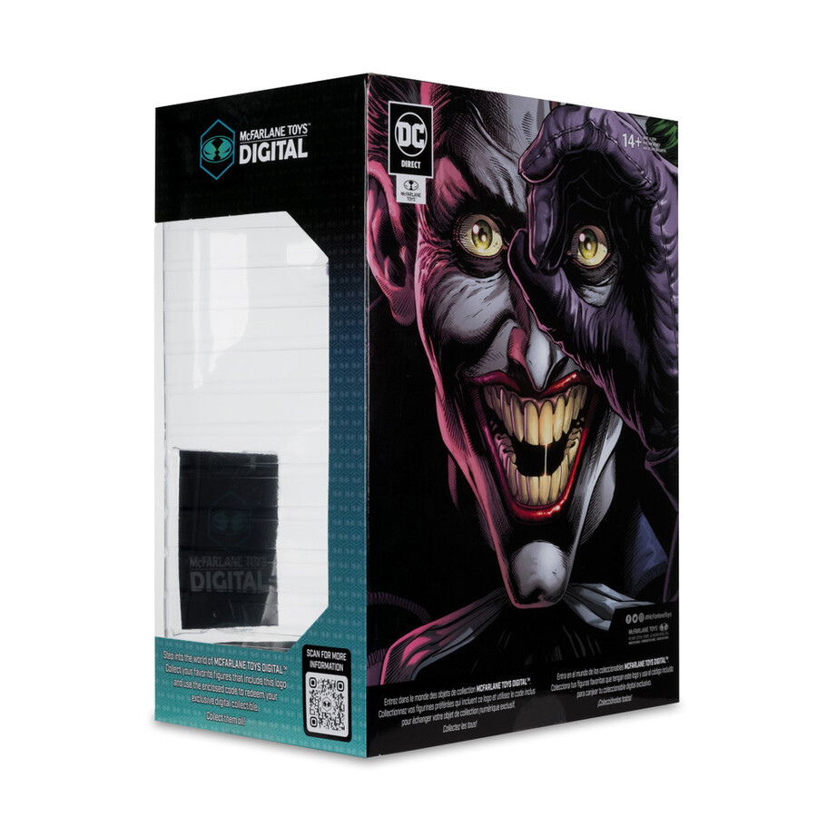 figurine joker de jason fabok les trois jokers à léchelle 16 en pvc avec carte de collection numérique mcfarlane toys