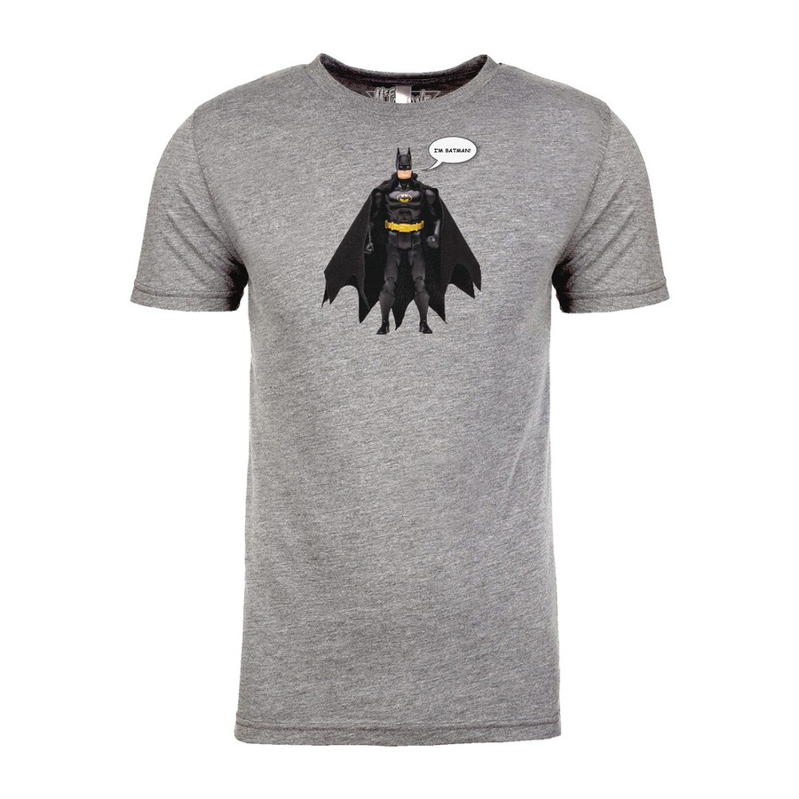 t-shirt dc super powers « je suis batman » gris chiné exclusivité mts