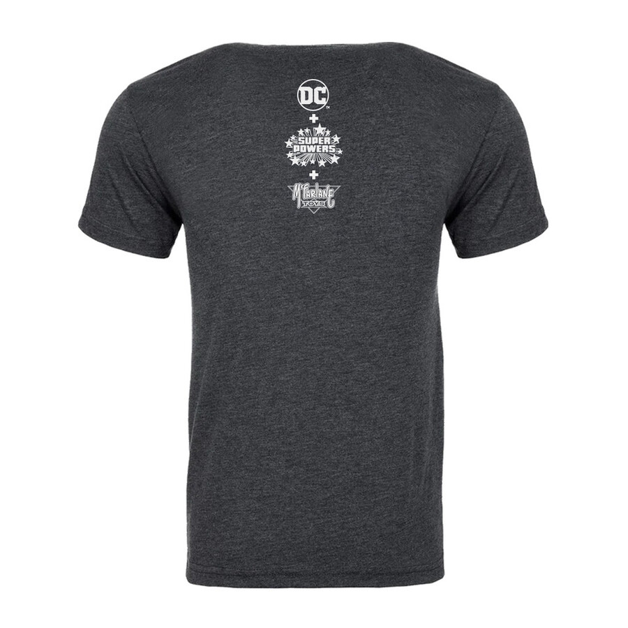 t-shirt dc super powers trinity bleu marine vintage exclusivité mts