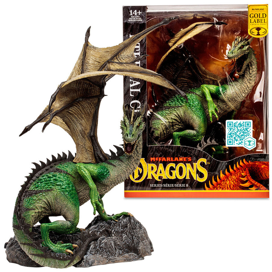 dragons de mcfarlane - série 8 clan Éternel Édition exclusive gold label avec objet de collection numérique