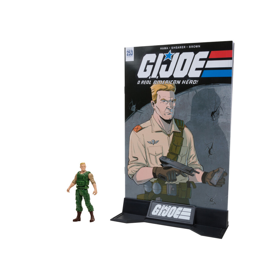 duke et snake eyes avec bd page punchers gi joe lot de 2 figurines de 76 cm