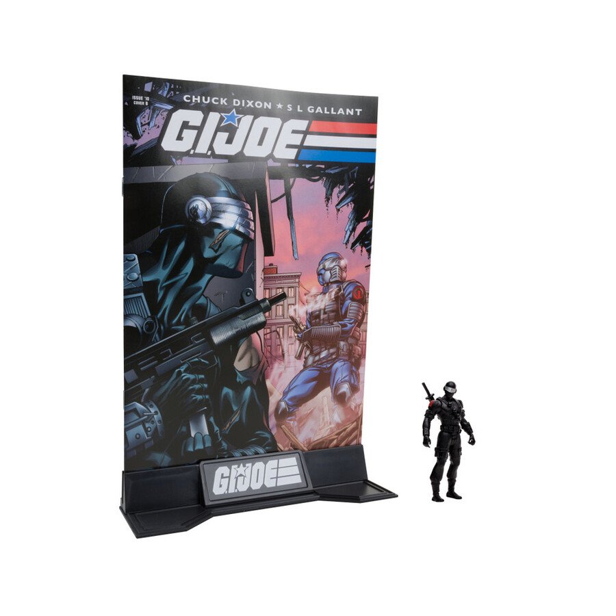 duke et snake eyes avec bd page punchers gi joe lot de 2 figurines de 76 cm